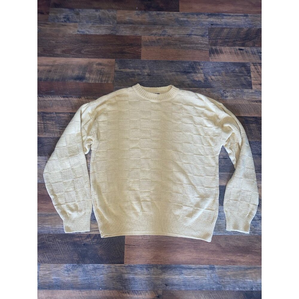 Women's Cream Textured Crewneck Sweater
